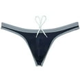thumbnail image 4 of Botmois Men's Swim Briefs with Lining Mini Bikini Trunks Drawstring Thongs Swimwear Soft Breathable G-Strings Quick-dry Tangas Underwear Gray XL, 4 of 4