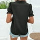 thumbnail image 5 of Vestidos Casuales Para Mujer, Blusas De Mujer De Moda Suéter de manga corta con cuello en V y bordado de lino sintético para mujer, top de moda, 5 of 6