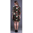 thumbnail image 4 of Bimba Black Floral Leaves & Peony Ladies Plus Size Kaftan Summer Wear Beach Coverup Kimono Caftan-4X-5X, 4 of 5
