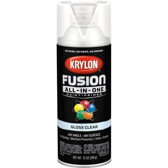 1 PC-Krylon K02705007 12 oz. Gloss Clear Fusion All-In-One Spray (6 Pack)
