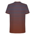thumbnail image 4 of Oalirro Men's Striped Gradient Color Block T-Shirt, Short Sleeve Crew Neck Tee, Fashionable Casual Design for Summer, 4 of 5