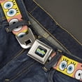 thumbnail image 2 of Nickelodeon Belt, Seatbelt Buckle Belt, SpongeBob Squarepants and Patrick Star Eye Blocks Yellow Pink, 34 to 52 Inches, 2 of 9