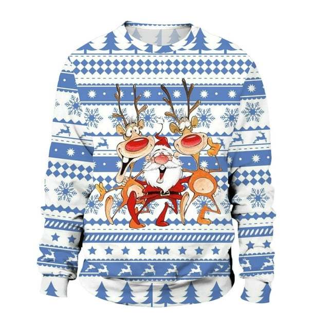 TJAZFJPA Chandail Noir Homme en Gros Hommes Automne et Hiver Décontracté Tendance Noël Imprimé Chandail à Enfiler Col Rond Chandail à Capuchon Chandails pour Hommes avec Poches et Col en V Chandail Rouge Homme