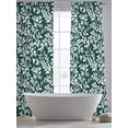 thumbnail image 5 of Dark Green Spring Floral Sheer Curtains 96 Inch Length 2 Panels Set Window Treatments, Farmhouse Flowers Elegant Pastoral Rod Pocket Semi Curtains for Living Room/Bedroom/Kitchen Décor, 104"W x 96"L, 5 of 7