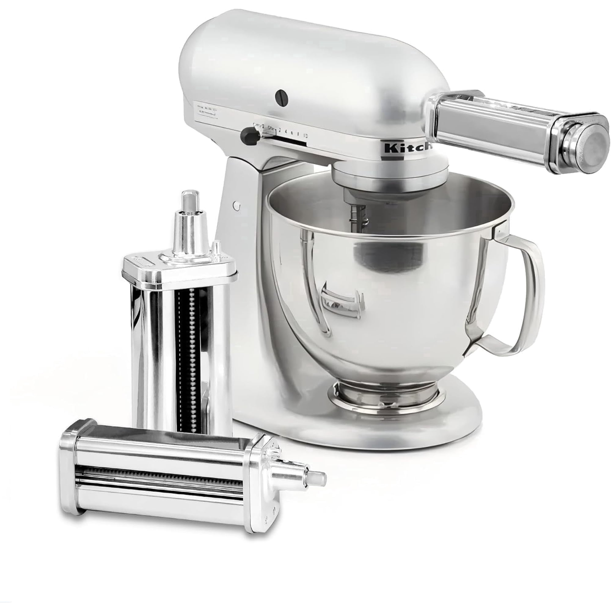Pasta Maker Attachment for KitchenAid Stand Mixer, 3 Pieces Pasta Roller Attachments, Full Body Stainless Steel and Heavy Duty, Homemade Spaghetti, Fettucine and Lasagne
