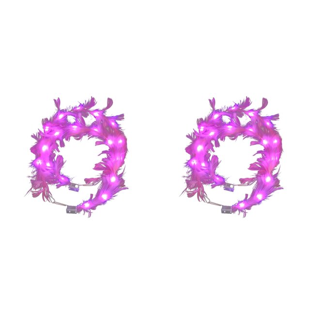 Party Light-up Decoration Luminous Colorful Garland Angel Headdress Bright Other Festive Accessory for Celebrations*2 Pack