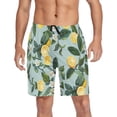 thumbnail image 5 of joogoo Mens Swim Trunks Lemon Floral and Leaves Beach Shorts Drawstring Elastic Waist Swimwear Bathing Suits S, 5 of 7
