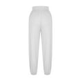 thumbnail image 3 of Efsteb Sweatpants Women High Waisted Jogging Sweatpants Solid Color Comfortable Casual Fashion Trousers Pants for Women Loose Sports Pants Trousers White M, 3 of 5