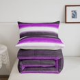thumbnail image 5 of Homewish Purple Geometric Lines Twin Comforter Sets,Contemporary Art Bedding Set,Light Gray Reversible,2 Pieces,1 Comforter and 1 Pillowcase, 5 of 7