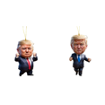 thumbnail image 1 of Patriótico Donald Trump 2024 Adorno Navideño Acrílico Dibujos Animados (E), 1 of 6