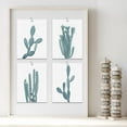 thumbnail image 2 of PixonSign Frameless Wall Art Pastel Teal Southwest Desert Cactus Print, Set of 4 Nature Succulent Plants Wall Decor Prints, Botanical Floral Wall Décor, Rustic Home Artwork - 12"x16", 2 of 5