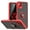 Red, variant on TJS for T-Mobile Revvl 6x Pro 5G / 6 Pro 5G Phone Case, 360 Degrees Rotating Metal Ring Magnetic Support Kickstand Cover (Yellow)