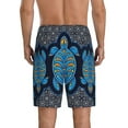 thumbnail image 3 of Naloa Turtle Men's Short Pajama Pants, Lounge Comfort Shorts with Elasticized Waistband and Side Pockets - Small, 3 of 9