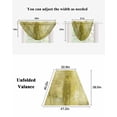thumbnail image 6 of Waterfall Valances for Windows, Yellow Kitchen Sheer Valance Curtains, Retro Oil Painting Modern Abstract Art Aesthetics Rod Pocket Elegant Swag Valances for Living Room Bedroom, 47.2"x38.5", 2 Panel, 6 of 8