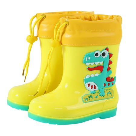 

Kids Rain Boots for Toddlers Lightweight Waterproof Rainboots for Little Big Girls Boys with Removable Soft Warm Liner and Easy-On