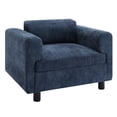 thumbnail image 6 of Miekor Furniture Modern Oversized Armchair Comfy Accent Chair Single Sofa For Living Room Bedroom Office Apartment, Woven Velvet Fabric, Blue 5147N, 6 of 11