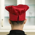 thumbnail image 4 of Sombrero de Cocinero Elástico para Restaurante Hotel Bares Cafeterías Ropa Comoda Traje Profesiónal Macarena sombrero, 4 of 7