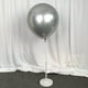 thumbnail image 3 of Conjunto de 10 globos de plata de metal de cromo de 18 pulgadas KIRIKOU grandes globos redondos de látex grueso de helio para la decoración de la fiesta de graduación de la boda de cumpleaños, 3 of 5