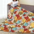 thumbnail image 6 of Honeii Fall Maple Leaves Print Fleece Blanket - Throw Blanket for Bed, Sofa, Couch, Camping, and Travel , Microplush Ultra Soft Warm Blanket-50"x40", 6 of 7