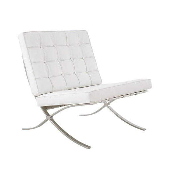 Pavilion Leather & Stainless Steel Barcelona Chair - Contract Grade