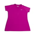 thumbnail image 1 of Under Armour Women's Magenta Pink / Steel Tech V-Neck Jersey Short Sleeve Soccer - M, 1 of 2