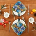 thumbnail image 4 of BZSMCE Satin Native Fab Cotton Dinner Napkin Blue Butterfly Printed Reusable, 4 of 8