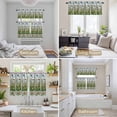 thumbnail image 6 of Spring Floral Kitchen Curtains Sets for Windows 24 Inch Length, Vintage Butterfly Botanical Summer Rod Pocket Window Treatments Tier Curtains and Valances Set for Bedroom/Bathroom, 6 of 8