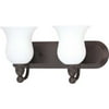 Nuvo 60/2438 Glenwood Wall Lantern 18in Sudbury Bronze Satin White 2-light