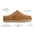 thumbnail image 6 of Territory Mens Oasis Slip-on Genuine Sheepskin Moccasin Clog Slipper, 6 of 7