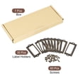 thumbnail image 3 of Unique Bargains 70x33mm Drawer Tag Label Metal Label Holder File Tag Frames Bronze Tone 30 Pack, 3 of 6