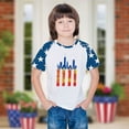 thumbnail image 2 of GERsome Unisex Kids 4th of July Crew Neck T Shirts, Girls American Flag Short Sleeve Graphic Tees Boys USA Star Stripes Color Block Patriotic Tops, Sizes 3-4 Years, 2 of 8