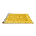 thumbnail image 2 of Ahgly Company Machine Washable Indoor Square Oriental Yellow Traditional Area Rugs, 5' Square, 2 of 4