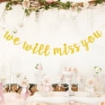 thumbnail image 3 of Golden Glitter Banner WE WILL MISS YOU Letter Printing Bunting Bachelor Party Flag Retirement Party Hanging Garland Decoration Layout Supplies, 3 of 6