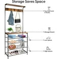 thumbnail image 3 of Entryway Standing Coat Rack with 5-Tier Storage Shelf, 3-in-1 Multi-Function Storage Organizer Shoe Rack Shelf for 12-16 Pairs, 3 of 8