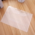 thumbnail image 4 of Tholdsy Rejilla transparente Botón a presión Bolsas de documentos de PVC Estuche de archivo Suministros de papelería de oficina Type3 NO3, 4 of 4