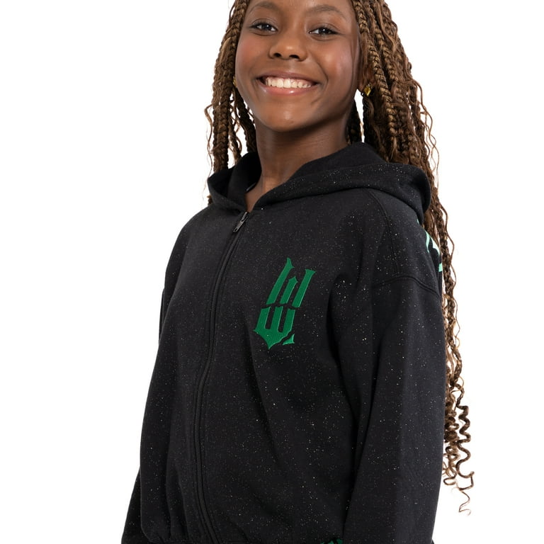 Wicked: For Good Elphaba Girl's Full Zip Galaxy Fleece Graphic