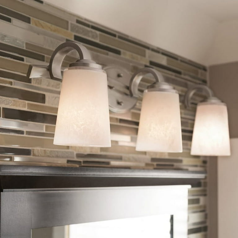 Kichler Oxby 3-Light Nickel Modern/Contemporary Vanity Light Kichler Oxby 3-Light Nickel Modern/Contemporary Vanity Light