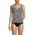 thumbnail image 3 of Lands' End Women's V-Neck Wrap Underwire Tankini Swimsuit Top, 3 of 3