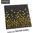 thumbnail image 5 of Samhe 54" x 108" Black and Gold Tablecloth, 6 Pack Disposable Plastic Tablecloths Waterproof Oil Proof Rectangle Table Cover for Birthday Party Decorations, 5 of 5
