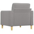 thumbnail image 3 of vidaXL Fauteuil Gris Clair 60 cm Tissu, 3 of 5