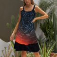 thumbnail image 3 of Ladies' Summer Dress Beach Sleeveless Galaxy Star Outer Space T-shirt Vest Sun Skirt, 3 of 8