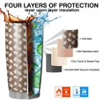thumbnail image 7 of 20oz Tumblers Brown Christmas Gingerbread Pattern Stainless Steel Vacuum Insulated Double Wall Travel Tumbler Cups Mug with Lid and Straw,Cleaning Brush for Cold & Hot Drinks, 7 of 7