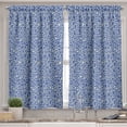 thumbnail image 2 of Ambesonne Abstract Valance & Curtain, Bubble Circles Stains Art, 55"x45", Azure Blue and Pale Yellow, 2 of 7
