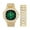 Gold Green, variant on Blinged Out Oblong Metal Mens Color on Blast Hip Hop Iced Out Wristwatch - ST10235DX