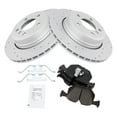 thumbnail image 2 of TRQ Rear Performance Brake Pad & Rotor Kit Brake Pads Brake Rotors Set Ceramic Premium G-Coated Fits Select 2004-2010 BMW X3, 2 of 6
