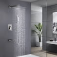 thumbnail image 3 of Topcobe 10 inches Wall Mounted Square Rainfall Pressure Balanced Complteted Shower System with Rough-in Valve for Hotel, 3 Function, 3 of 6