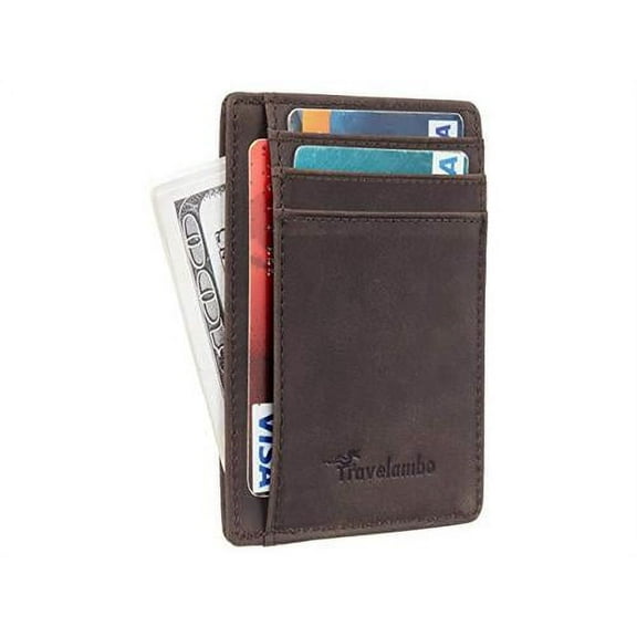 Travelambo Front Pocket Minimalist Leather, 02 crazy horse coffee, Size One Size