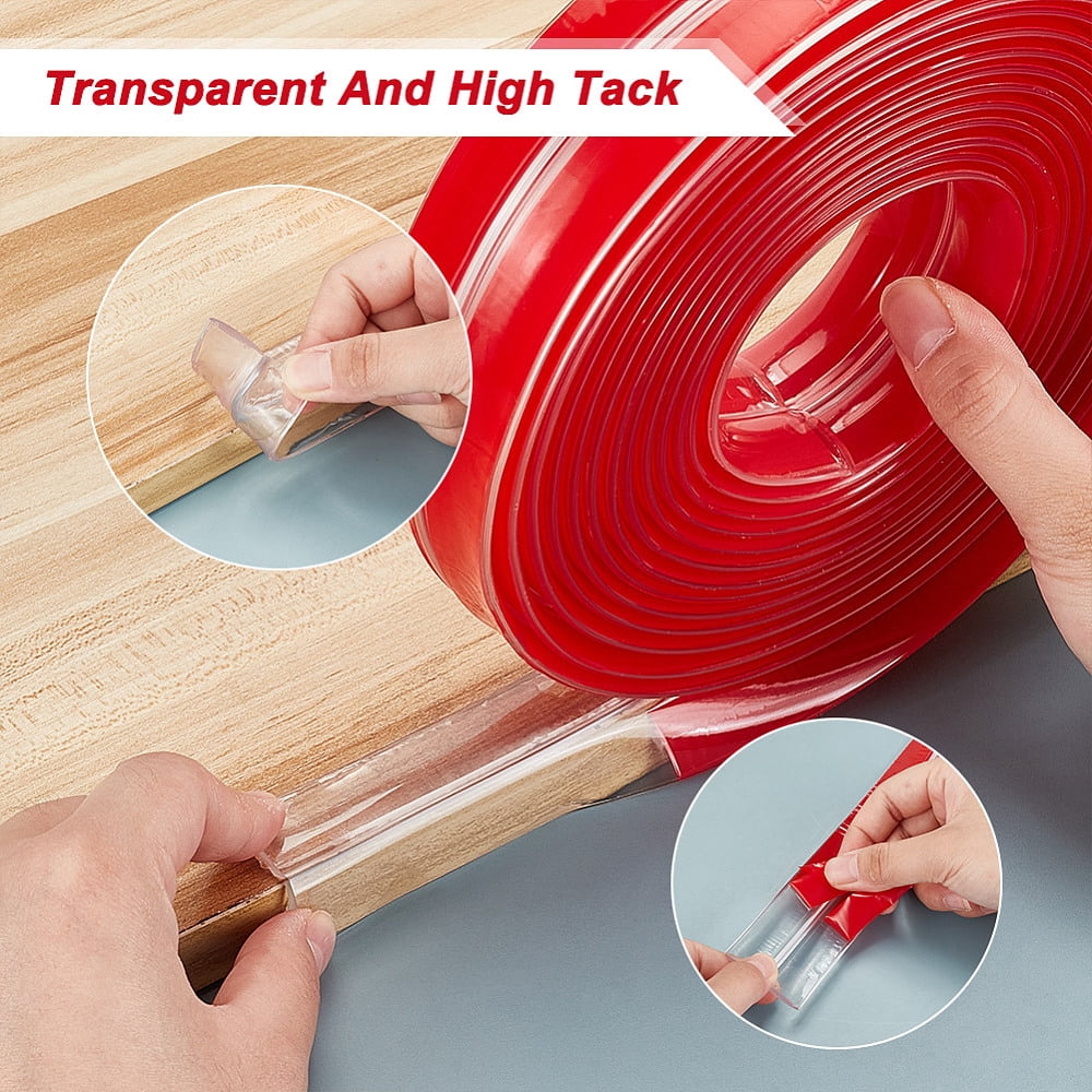 PVC Corner Protector Cnticollision Baby Table Corner Guards for Furniture Against Corners Red 40mm about 5m/roll