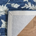 thumbnail image 6 of SAFAVIEH Micro-Loop Carl Floral Overdyed Wool Area Rug, Navy/Grey, 8' x 10', 6 of 9