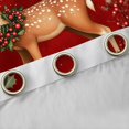 thumbnail image 4 of jejeloiu Christmas Reindeer Curtains Pack of 2 (42x84 Each),Red Berry Xmas Flower Curtains Blackout,Happy New Year Bedroom Curtains For Girl Teens,Super Cozy Room Decor, 4 of 6